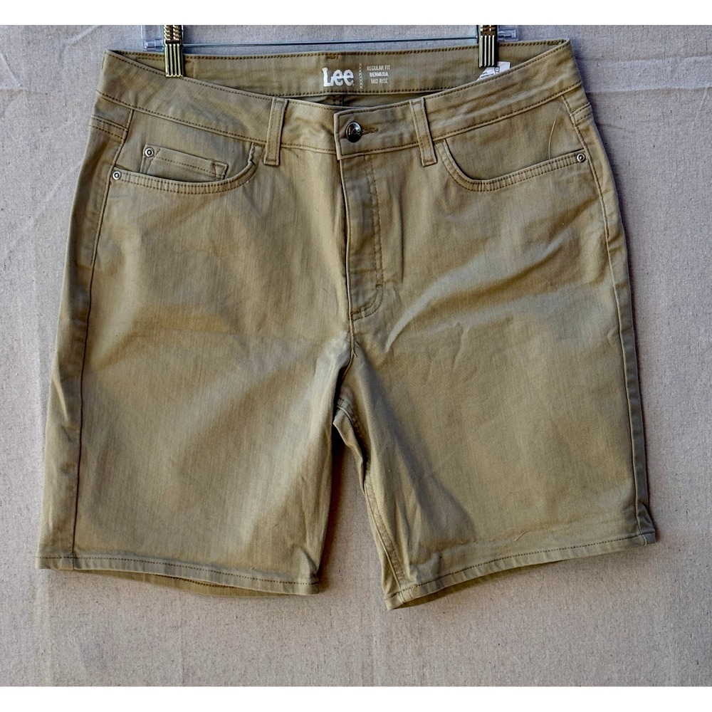 Lee Regular Fit Bermuda Shorts Pioneer Beige Khaki 1CMRB22 Mens Size 16M